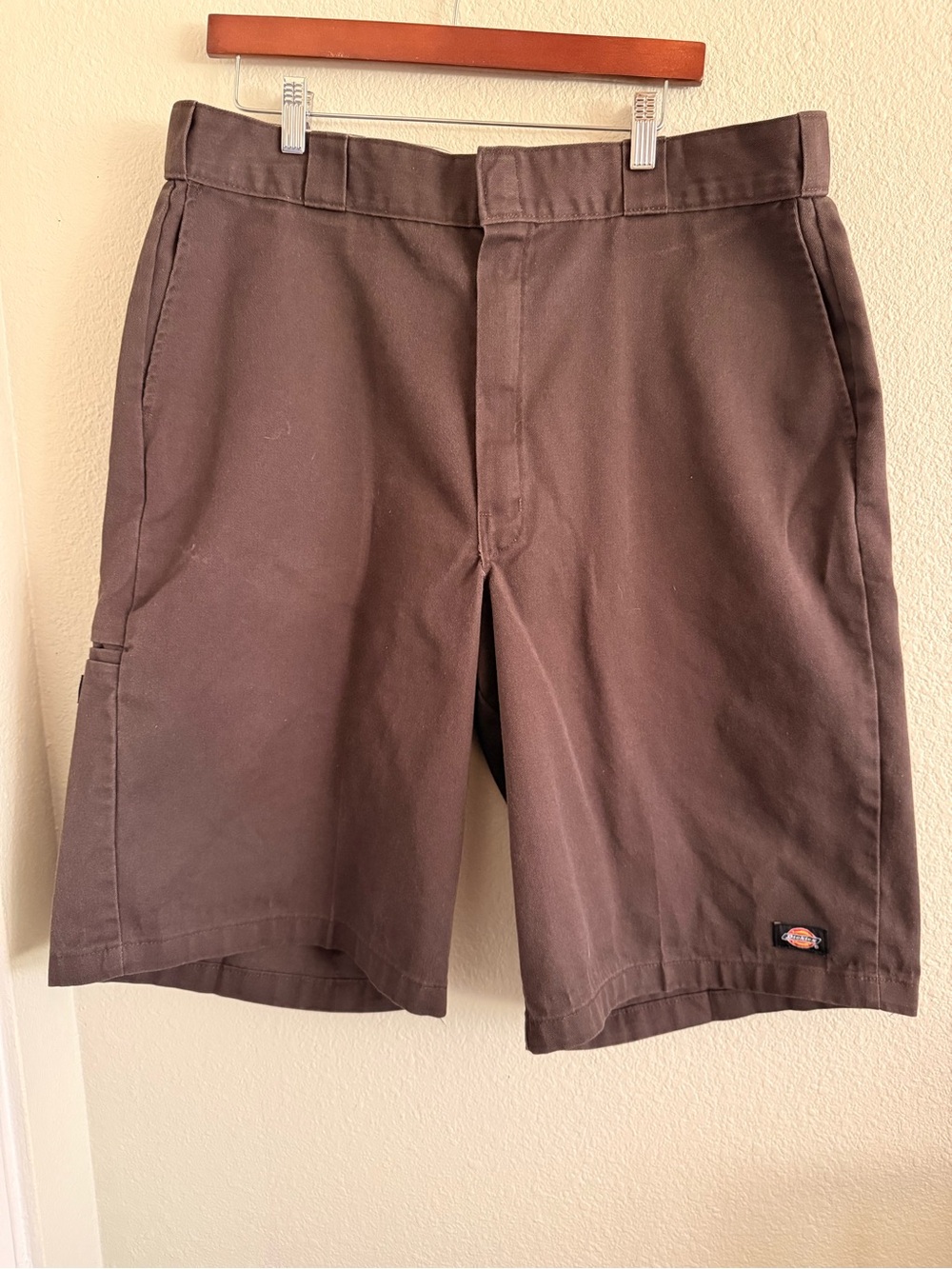Dickies Men's Dark Brown Flat Front Work Shorts